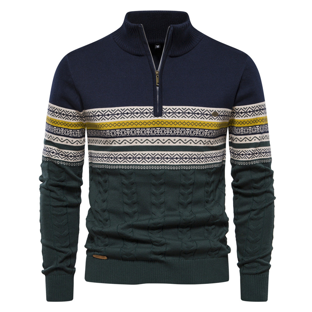 Eduardo Sweater | Knitted Half-Zip Cardigan