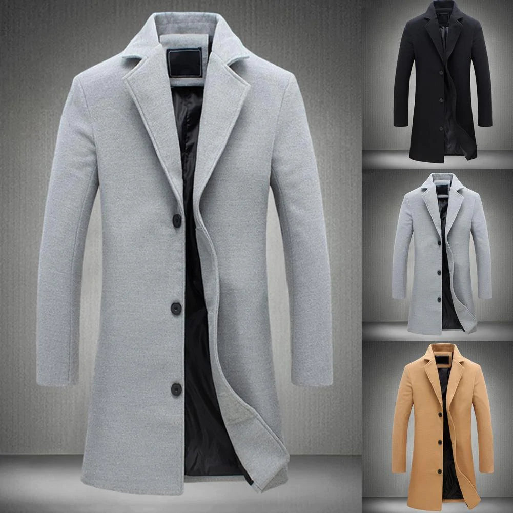 Elyas Long Winter Coat | Men's Warm Sophisticated Layer