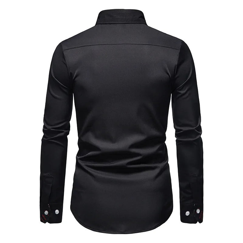 Emanuel Shirt | Men's Elegant Paisley Splice Shirt
