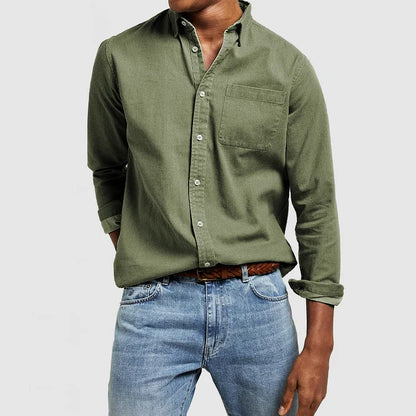 Emir Cotton Long-Sleeve Shirt | Men's Casual Versatile Fit