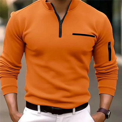 Ephron Zip-Up Polo Shirt | Men's Modern Casual Classic