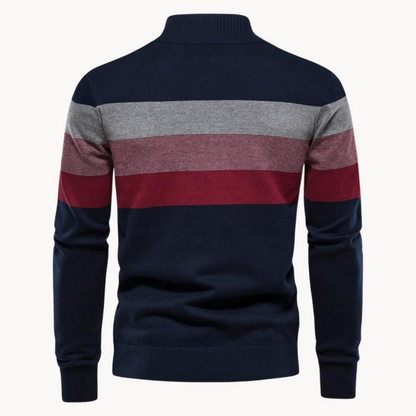 Jacob Men’s Jumper | Quarter-Zip Jumper with High Collar and Long Sleeves for Autumn
