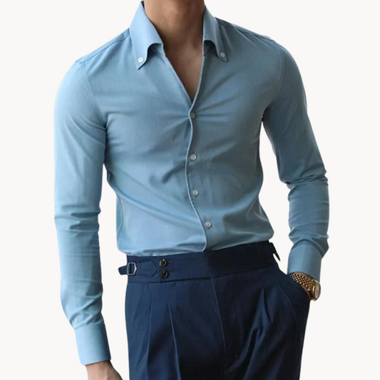 Kalin Dress Shirt | Men's Autumn Slim Fit Stretch Cotton Shirt