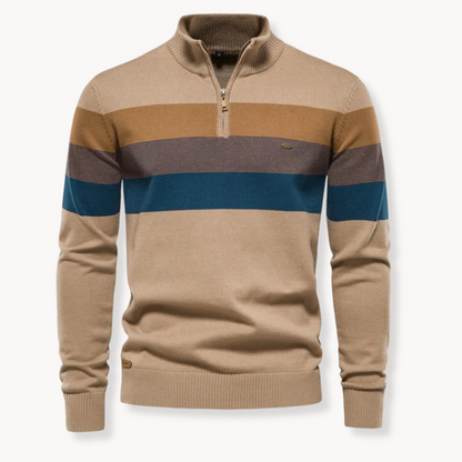Jacob Men’s Jumper | Quarter-Zip Jumper with High Collar and Long Sleeves for Autumn
