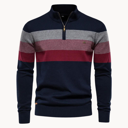 Jacob Men’s Jumper | Quarter-Zip Jumper with High Collar and Long Sleeves for Autumn