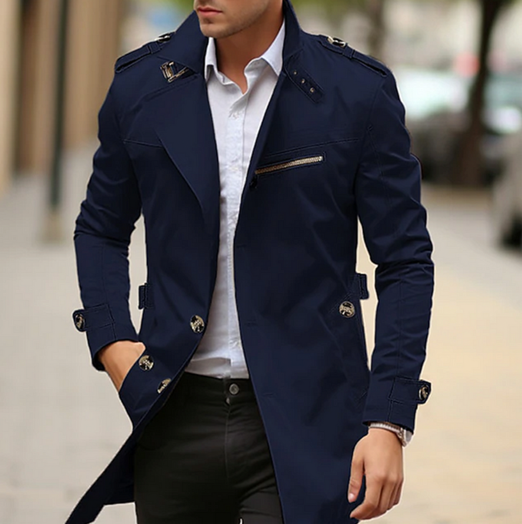 Finn Waterproof Long Coat | Men's Stylish Warm Outerwear
