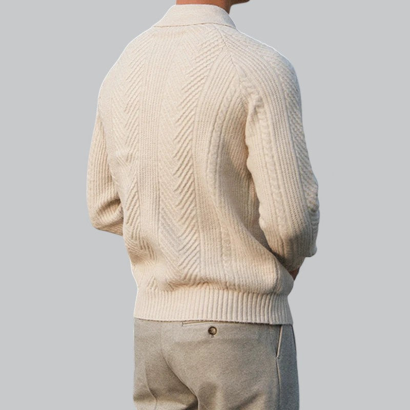 Galen Men’s Polo Shirt | Old Money Long Sleeve with Timeless Elegance