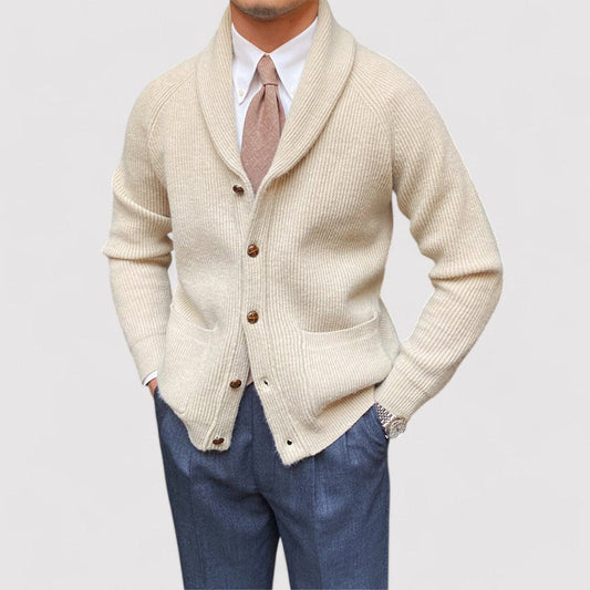 Garnet Men's Cardigan | Stylish Knitted Button-Up Sweater