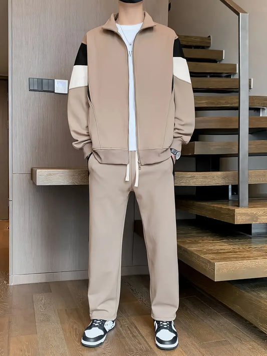 Geralton Men’s Casual Set | Stylish Jacket and Matching Outfit