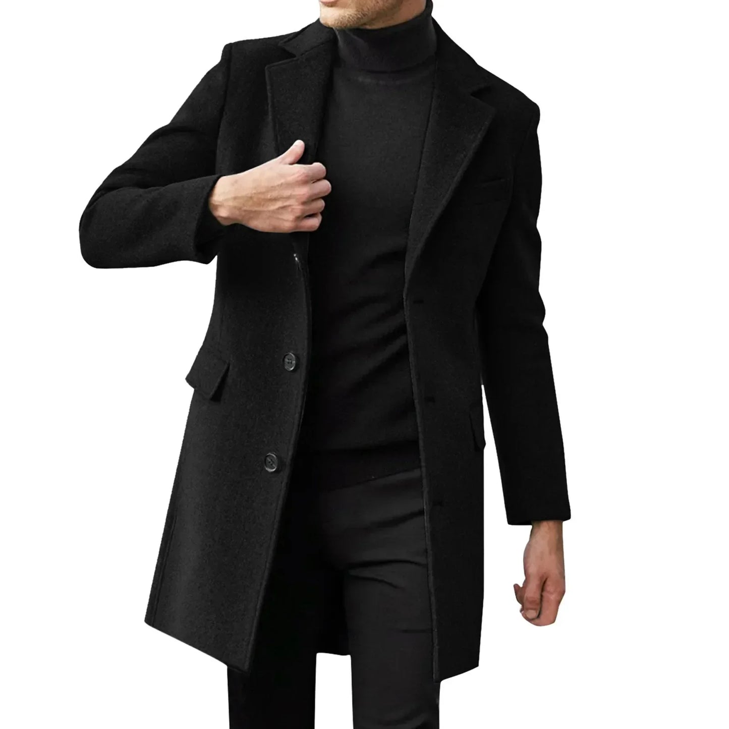 Hadrian Men’s Wool Blazer Coat | Business-Style Windproof Outerwear
