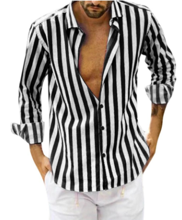 Harland Men’s Long-Sleeve Polo Shirt | Stylish Striped Design