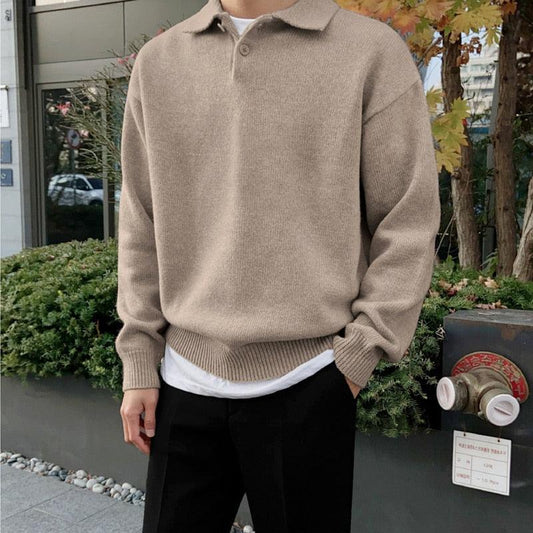James Button Collar Cardigan | Knit Cardigan for Autumn