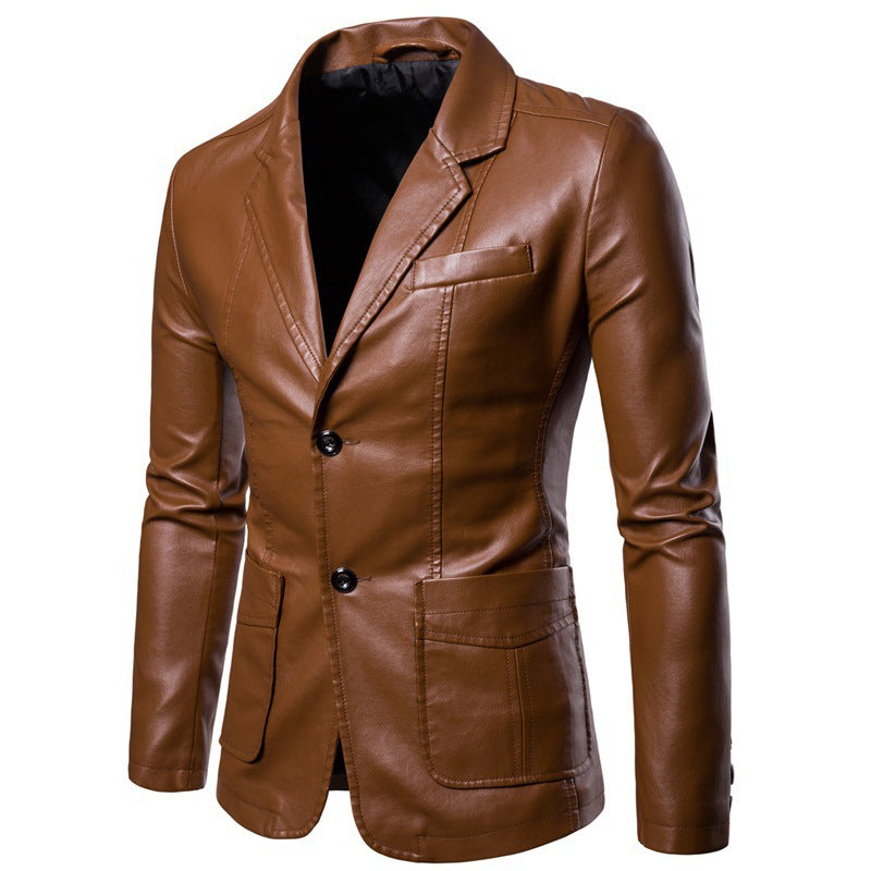 Hendrix Men’s Leather Blazer | Stylish and Versatile Outerwear