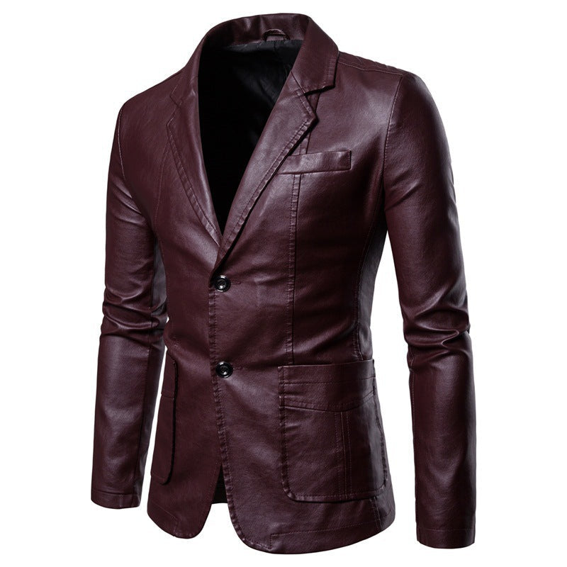 Hendrix Men’s Leather Blazer | Stylish and Versatile Outerwear