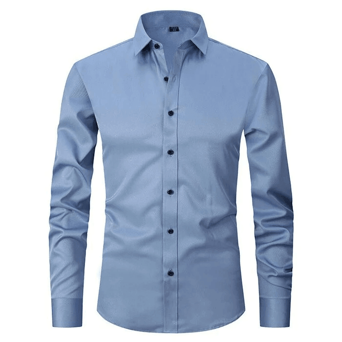 Hollister Men’s Long-Sleeve Polo Shirt | Elastic and Anti-Wrinkle Design