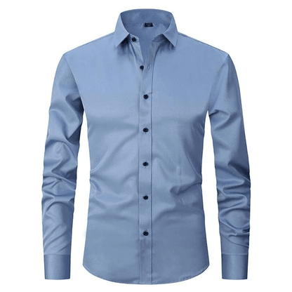 Hollister Men’s Long-Sleeve Polo Shirt | Elastic and Anti-Wrinkle Design