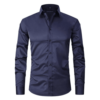 Hollister Men’s Long-Sleeve Polo Shirt | Elastic and Anti-Wrinkle Design