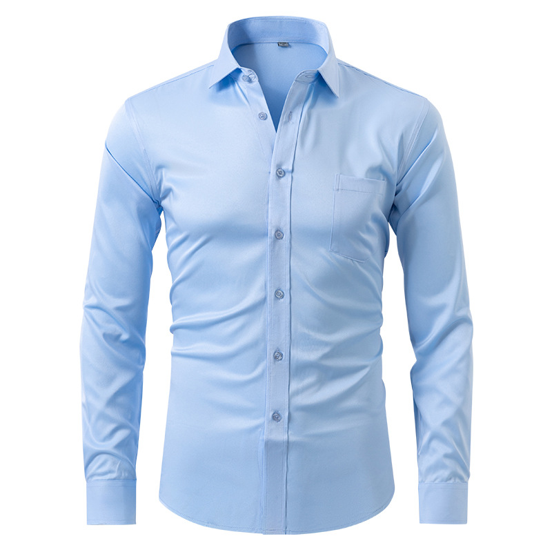 Hollister Men’s Long-Sleeve Polo Shirt | Elastic and Anti-Wrinkle Design