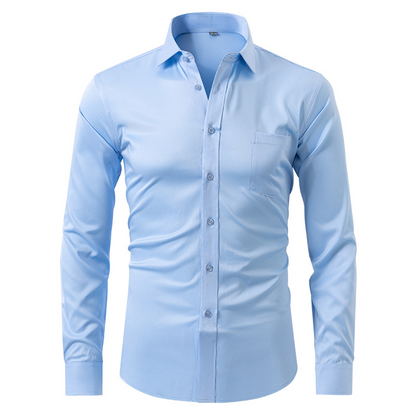 Hollister Men’s Long-Sleeve Polo Shirt | Elastic and Anti-Wrinkle Design