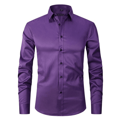 Hollister Men’s Long-Sleeve Polo Shirt | Elastic and Anti-Wrinkle Design