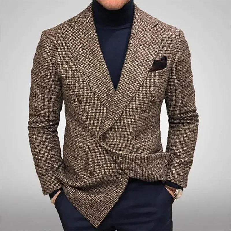 Iacopo Blazer | Men's Luxury Double-Breasted Textured Blazer