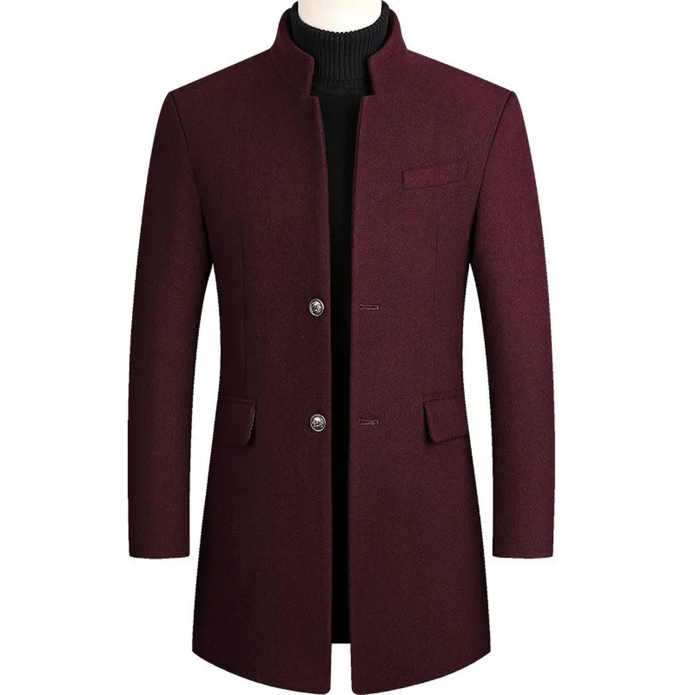 Iagan Coat | Men's Formal Coat with Standing Collar