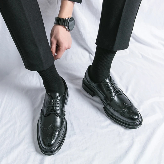 Icarion Dress Shoes | Men's Vintage Wingtip Brogue Shoes