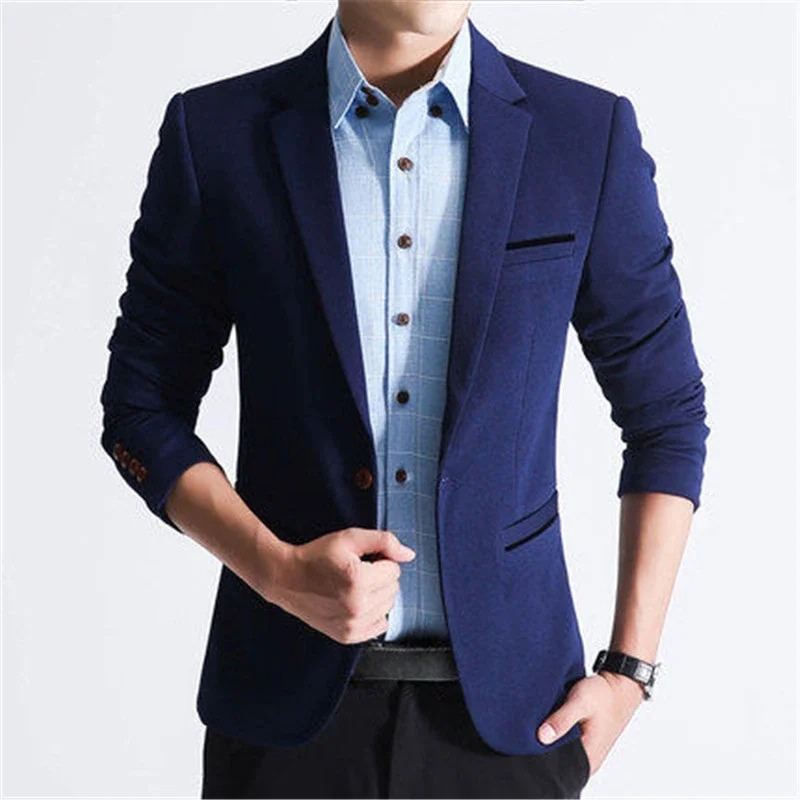 Idanell Blazer | Men's Casual Slim-Fit Blazer with One Button