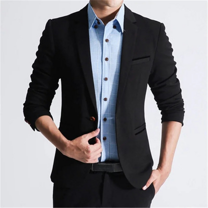 Idanell Blazer | Men's Casual Slim-Fit Blazer with One Button