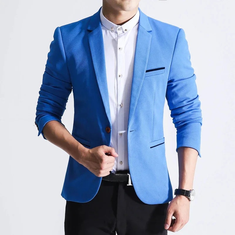 Idanell Blazer | Men's Casual Slim-Fit Blazer with One Button
