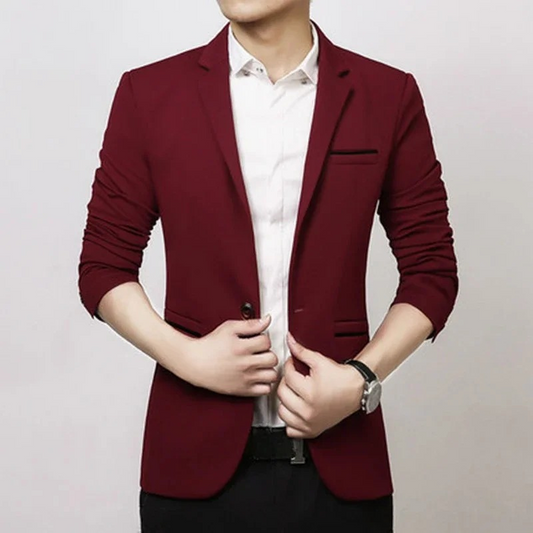 Idanell Blazer | Men's Casual Slim-Fit Blazer with One Button