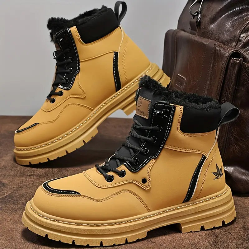 Iskander Snow Boots |Men's Snow Boots with Thick Sole