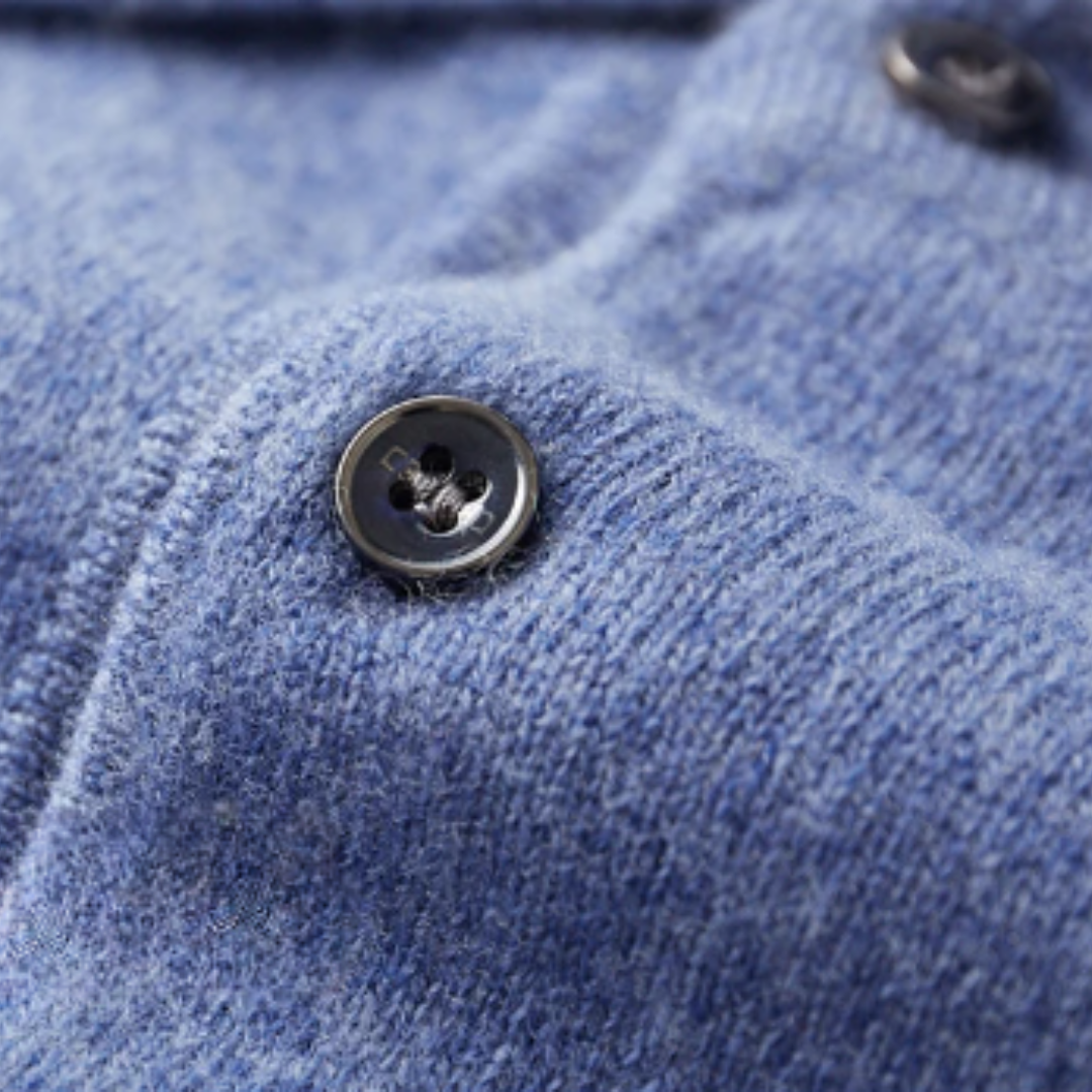 Jace Men’s Sweater | Knitted Polo Sweater with Collar and Button Placket for Autumn
