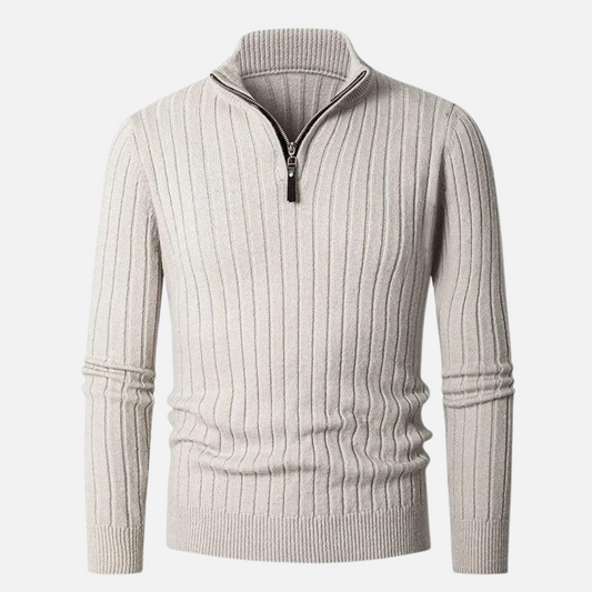 Jackson Men’s Jumper | Cashmere Half-Zip Jumper with High Collar for Autumn