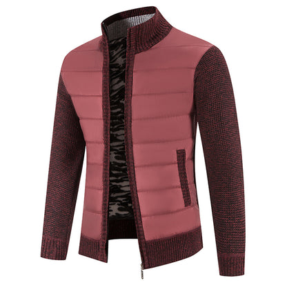 Jairoz Men’s Cardigan | Knitted Zip-Up Cardigan with High Collar and Long Sleeves for Autumn