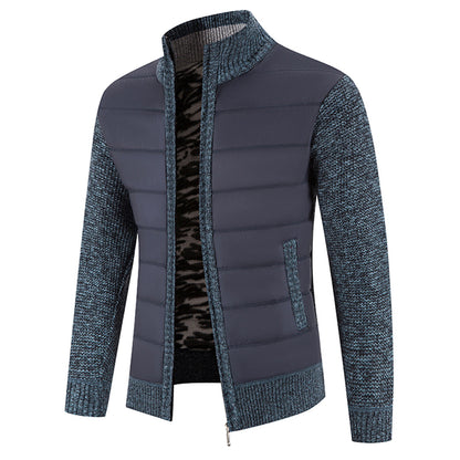 Jairoz Men’s Cardigan | Knitted Zip-Up Cardigan with High Collar and Long Sleeves for Autumn