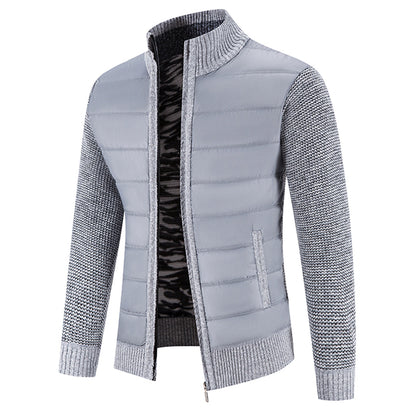 Jairoz Men’s Cardigan | Knitted Zip-Up Cardigan with High Collar and Long Sleeves for Autumn