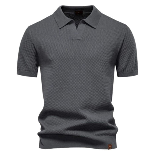 Kaleb Men’s Polo Shirt | Knitted Short Sleeve Polo Shirt for Autumn