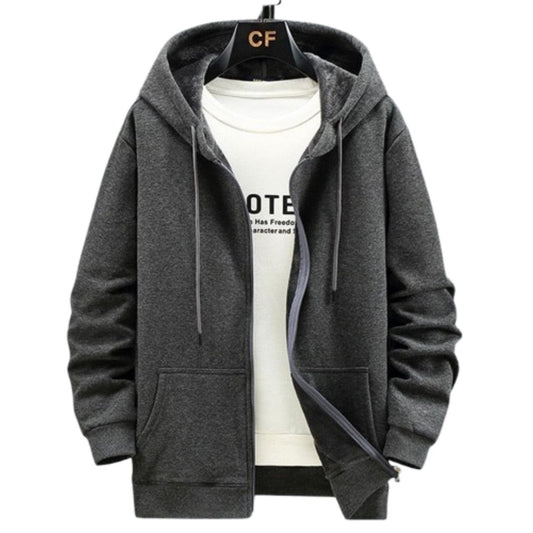 Matteo Men's Hoodie | Fleece Zip-Up Hoodie for Autumn