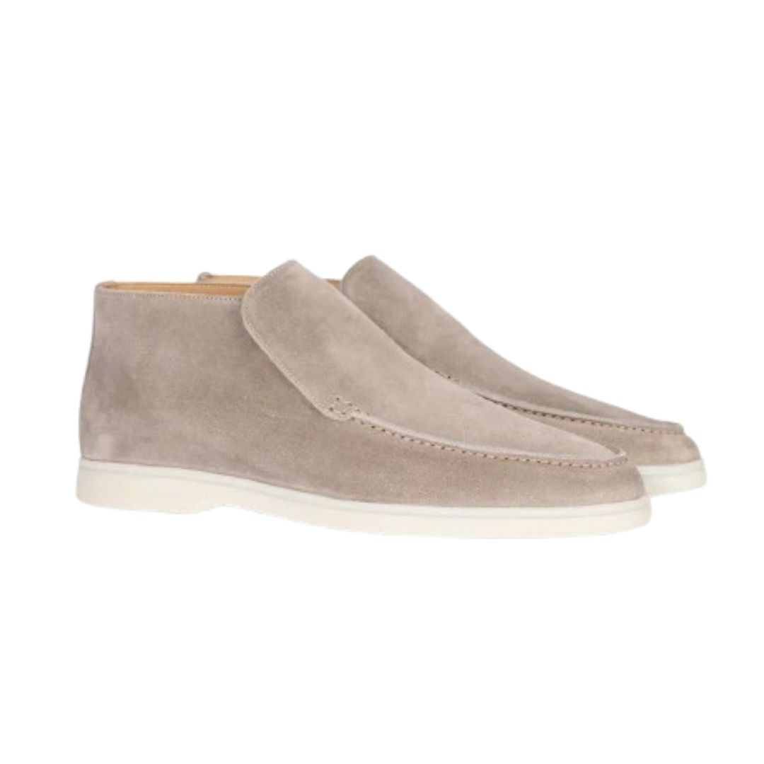 Kasimir Men’s Shoes | Suede Slip-On Loafers with Low-Cut Profile and Flat Sole for Autumn