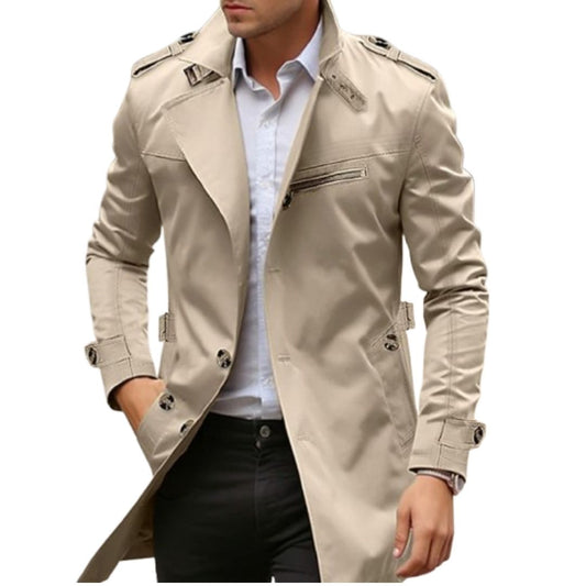 Finn Waterproof Long Coat | Men's Stylish Warm Outerwear