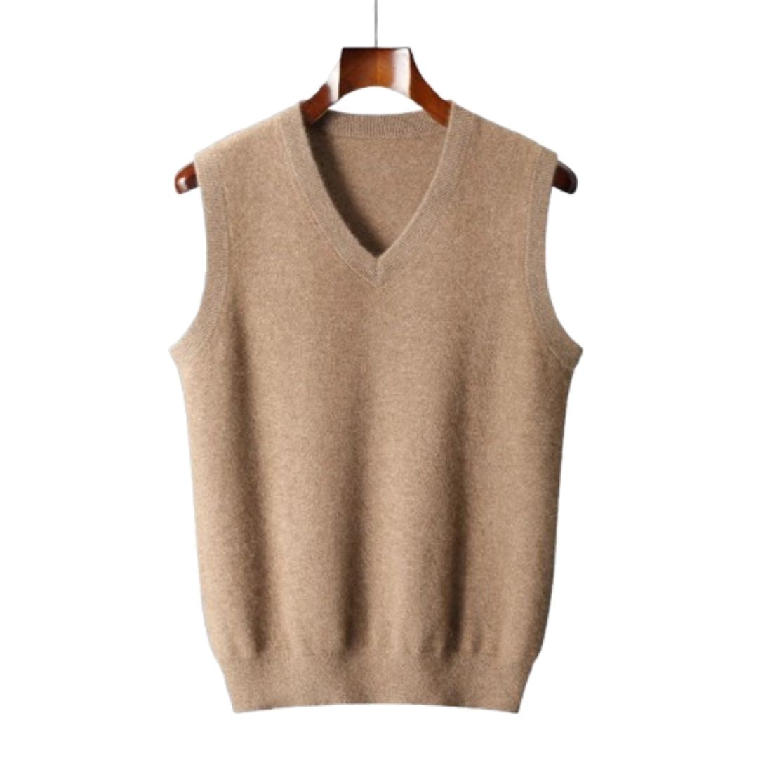 Kingson Men’s Vest | Knitted V-Neck for Autumn