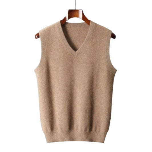 Kingson Men’s Vest | Knitted V-Neck for Autumn