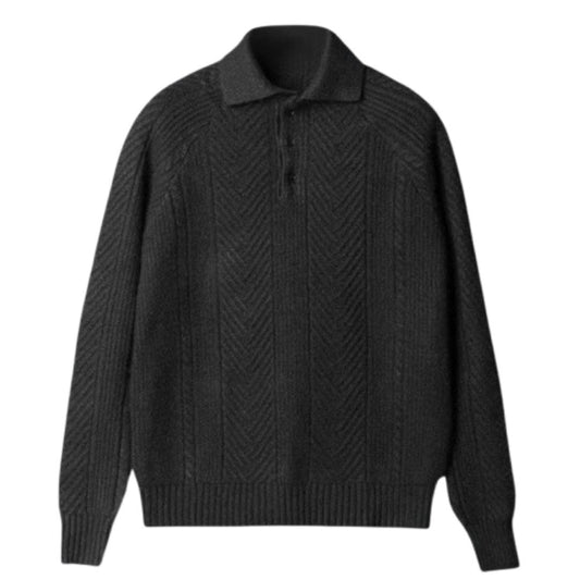 Galen Men’s Polo Shirt | Old Money Long Sleeve with Timeless Elegance