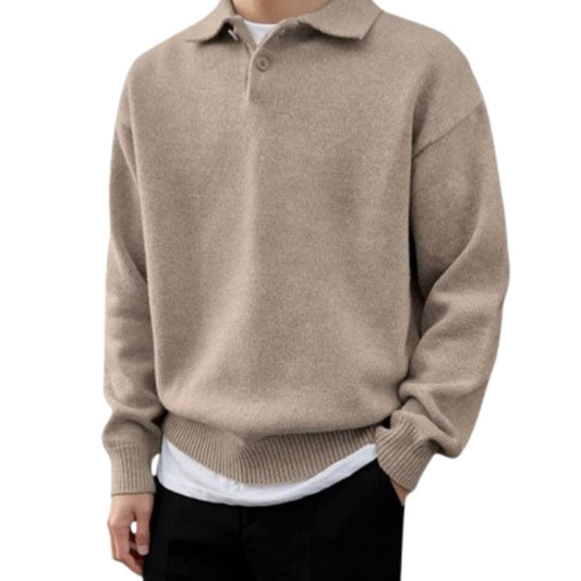 Flavien Wool Half-Zip Sweater | Men's Button-Accent Warm Knit