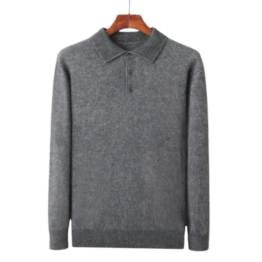 Fawzan Wool Polo Sweater | Men's Luxurious Classic Knit