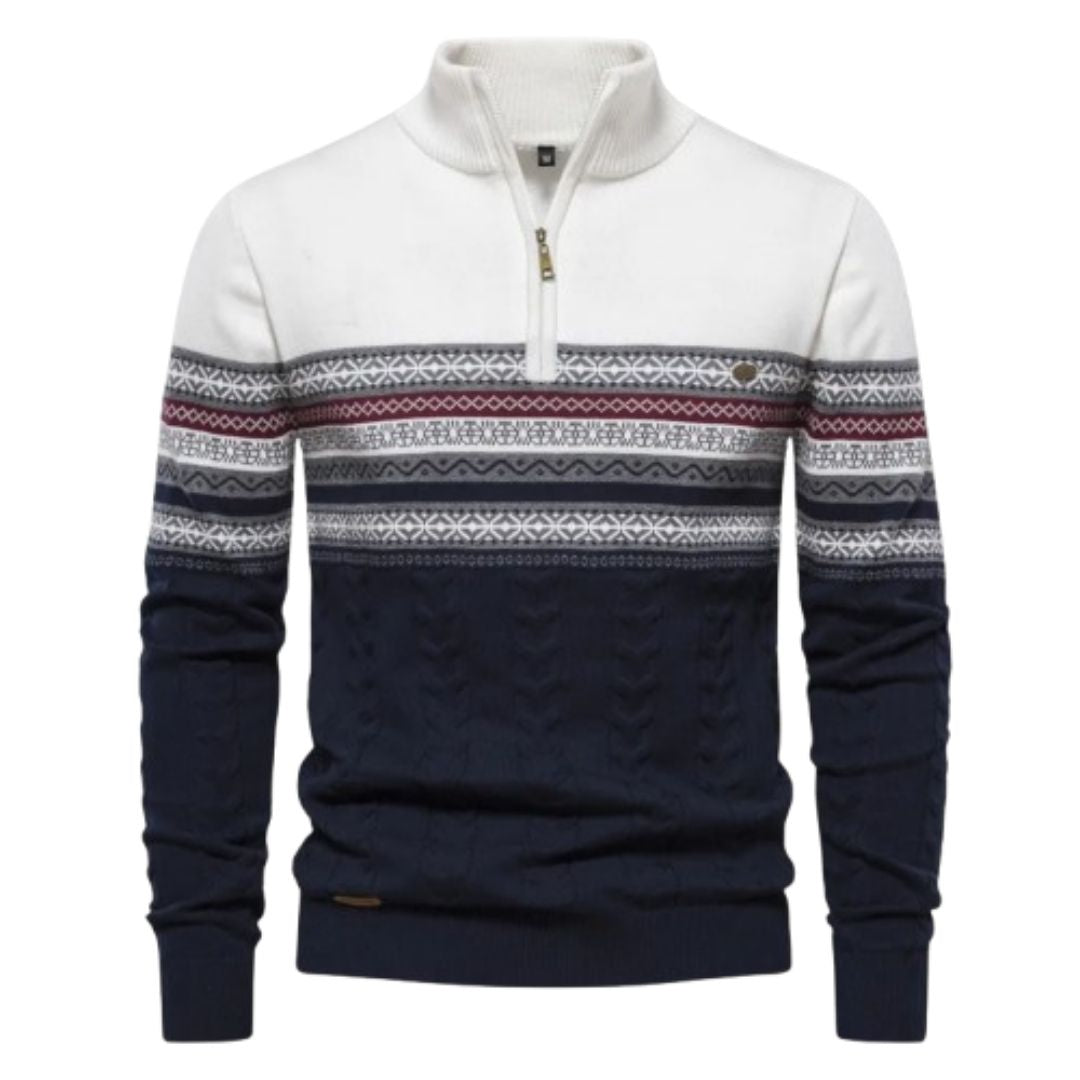 Khalfan Sweater | Men's Knitted Zip Sweater for Winter