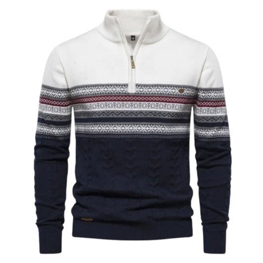 Khalfan Sweater | Men's Knitted Zip Sweater for Winter