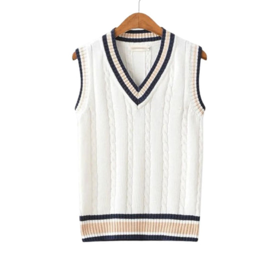 Jansen Knitted Vest | V-Neck Sleeveless Knit for Autumn