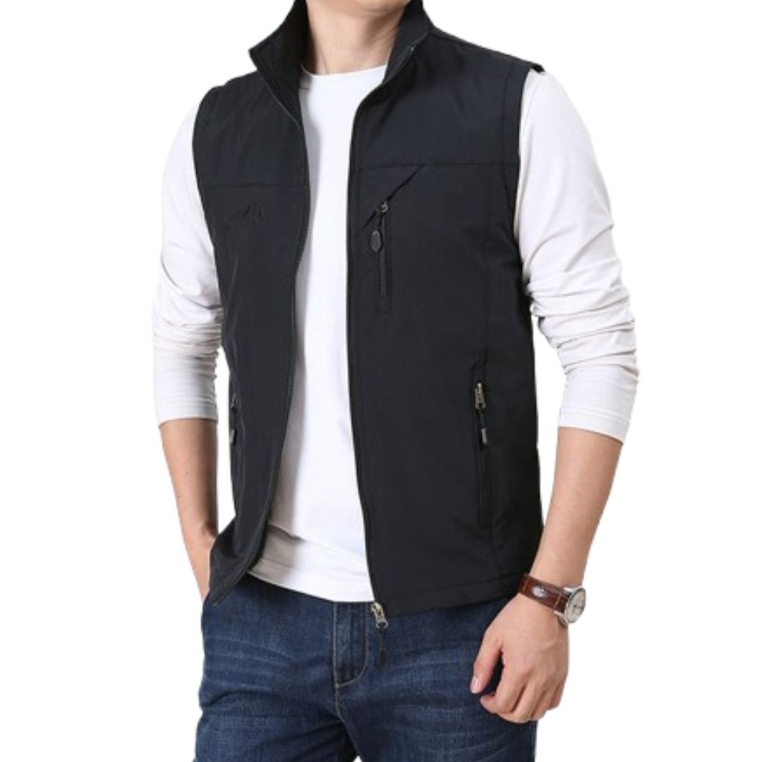 Macsen Men's Bodywarmer |High Collar Bodywarmer for Autumn